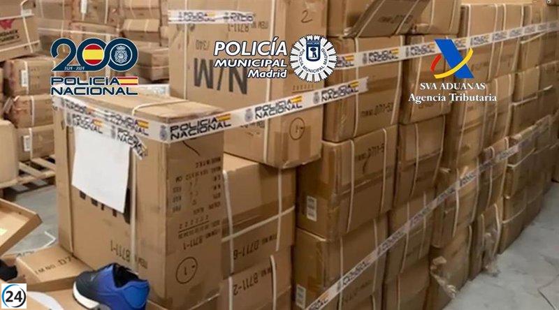 Operativos policiales clausuran 9 locales distribuyendo zapatillas falsas en Madrid, Toledo y Elche.