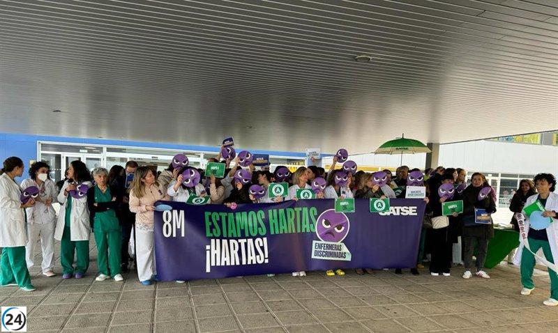 Manifestación de enfermeras en C-LM por una reclasificación justa y sin discriminación