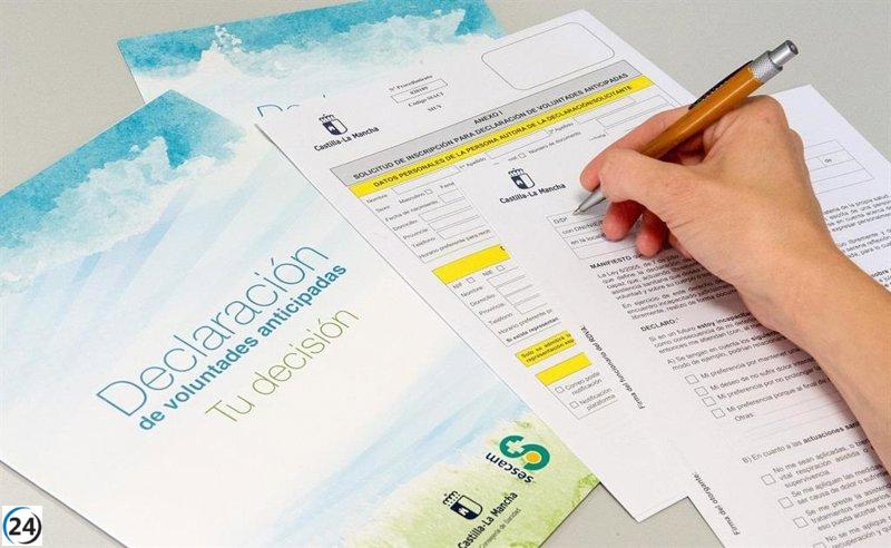Récord de solicitudes de inscripción en el registro de voluntades anticipadas en C-LM para el año 2023.
