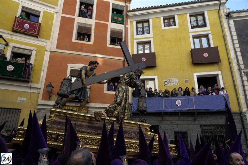La procesión del Camino del Calvario de Cuenca cancelada debido a la lluvia; se utilizarán 2.500 turbos en lugar de tambores.