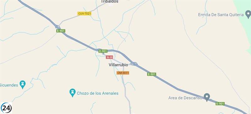 Trágica muerte de joven de 19 años en accidente en la A-3 de Villarrubio
