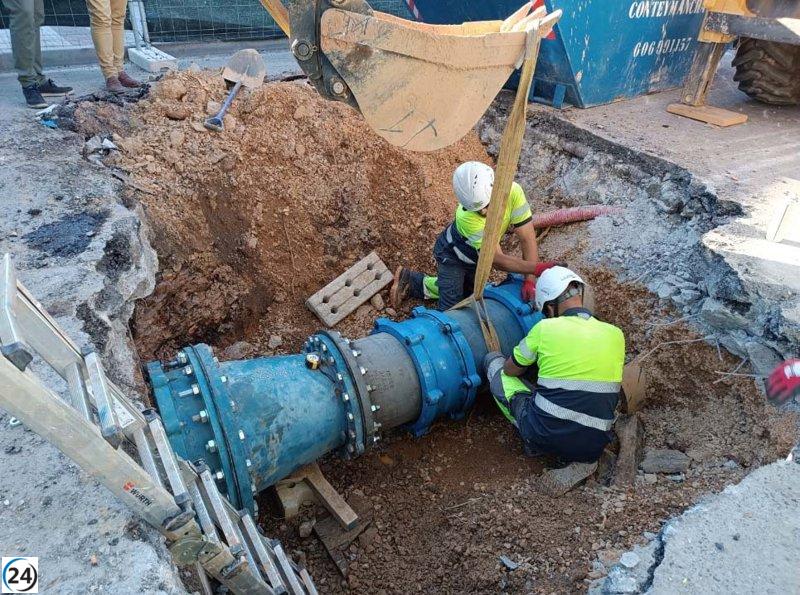 Reventón de tubería en Puertollano corta suministro de agua y obliga a usar cubas en barriadas