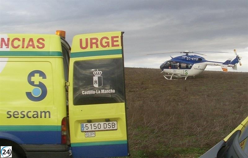 Joven hospitalizado por posible ahogamiento al caer al agua mientras pescaba en Honrubia
