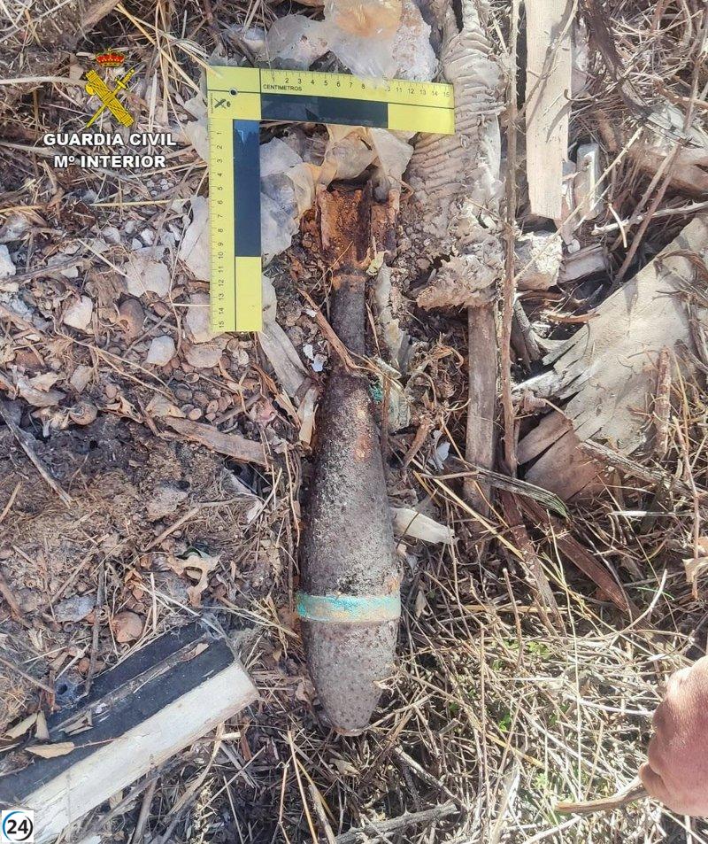 Granada de mortero de la Guerra Civil explotada por ciudadano en Fuentenovilla