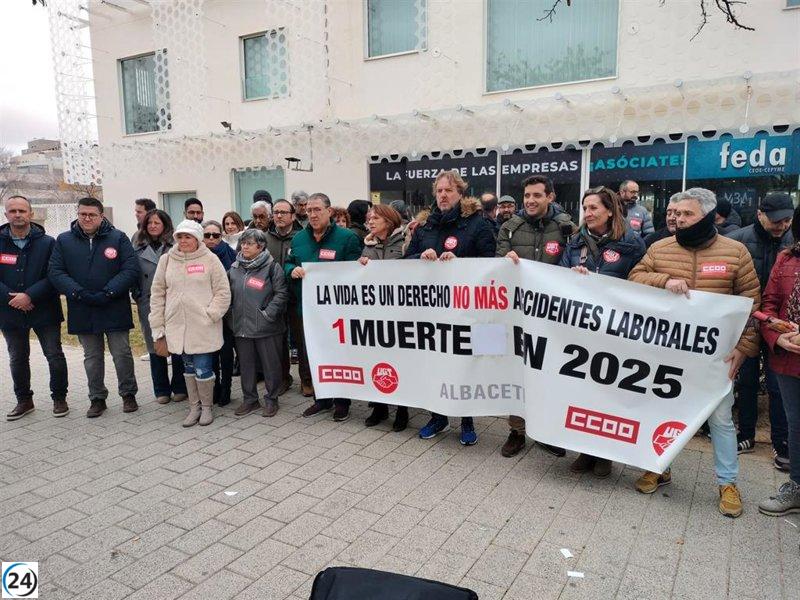 Sindicalistas insisten en que las empresas refuercen la seguridad laboral tras trágico accidente en Balazote.