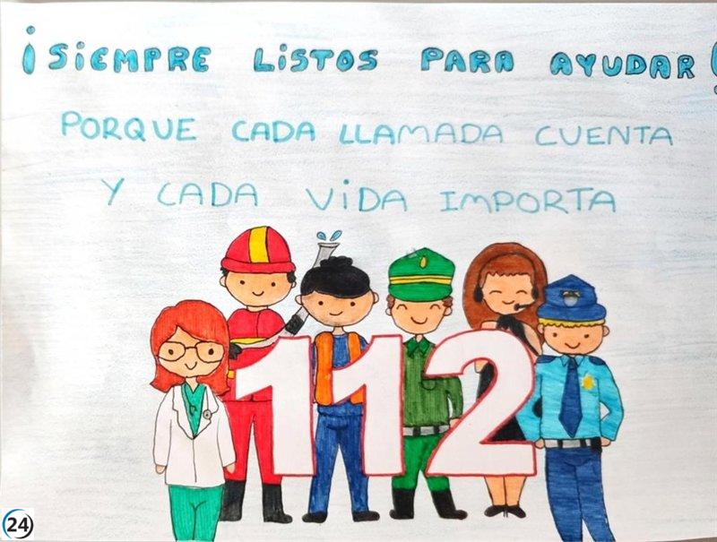 Más de 360 obras participan en el XIII Concurso de Dibujo Escolar del Servicio de Emergencias 112 de Castilla-La Mancha.