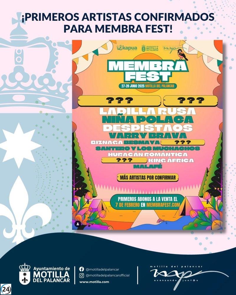 Membra Fest en Motilla del Palancar: King África, Ladilla Rusa y Despistaos encabezan el cartel.
