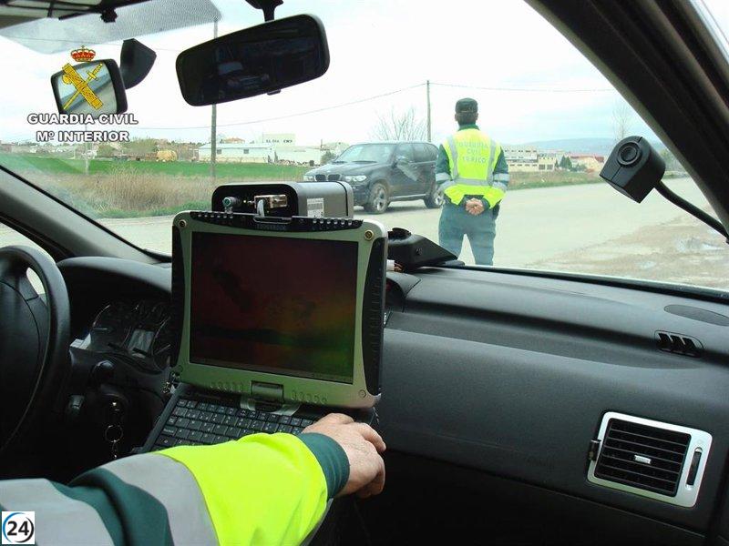 Detenido por superar en más del doble la velocidad permitida en Villarrubio.