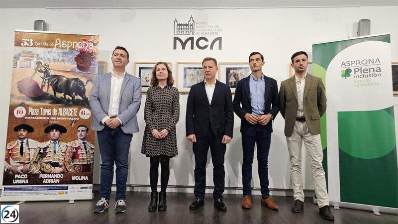 Asprona anuncia su 53ª corrida en Albacete con la actuación de los toreros Paco Ureña, Fernando Adrián y Molina.