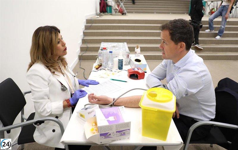 XVI Maratón de Donación de Sangre de Cadena SER en Eurocaja Rural de Toledo atrae a multitud de donantes.