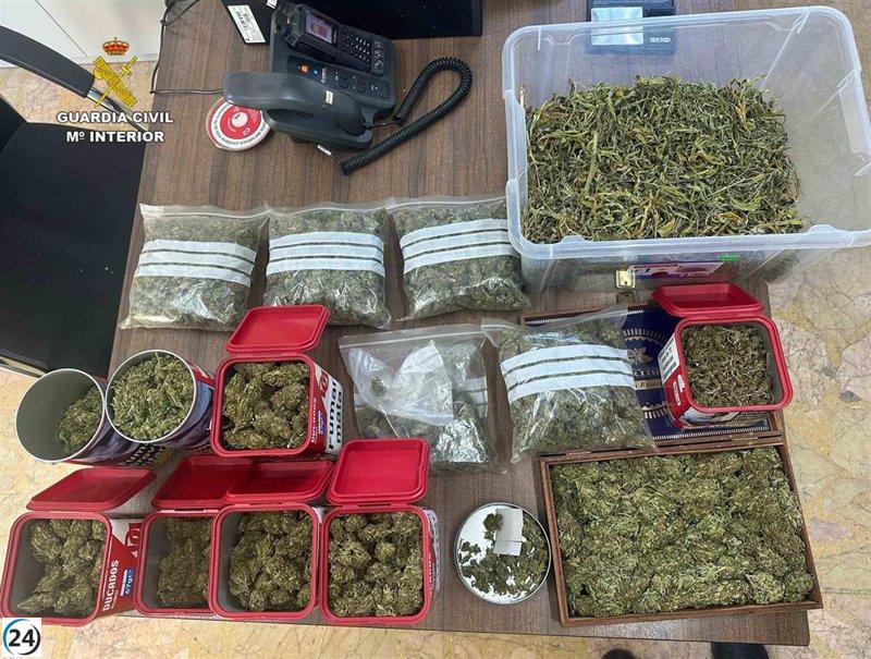 Capturado en Brihuega con 1,8 kilos de marihuana y drogas como cocaína, éxtasis y hachís.