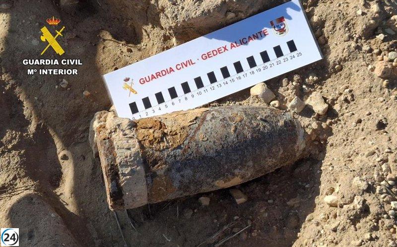 Desactivan un artefacto en el campo de Almansa.