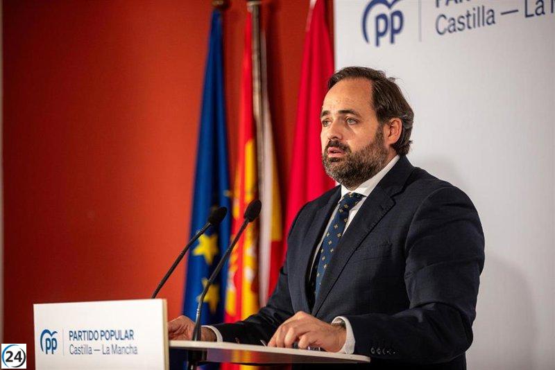 Núñez del PP remite a Sánchez un acuerdo regional sobre el agua respaldado por 40 organizaciones.