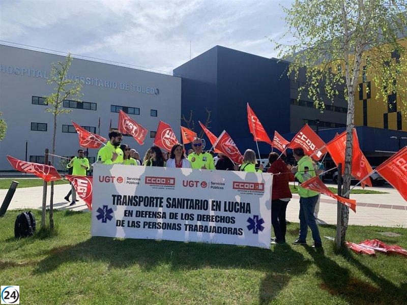 Sindicatos UGT y CCOO planean reuniones con Sescam para resolver el conflicto en el Transporte Sanitario.