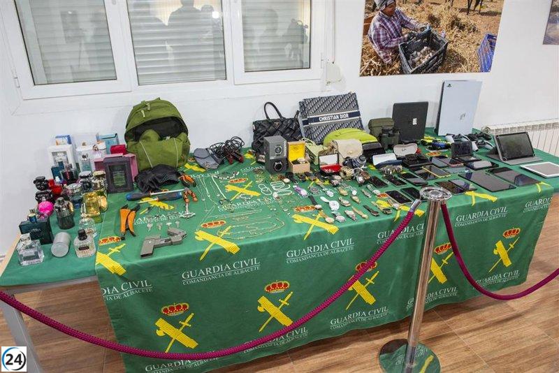 Desarticulada banda de ladrones de viviendas en Albacete, Murcia y Alicante.