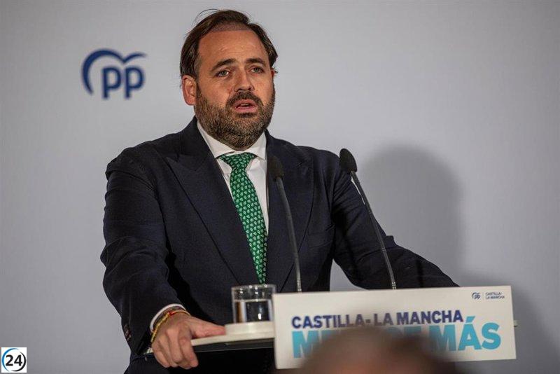 Núñez respalda a Feijóo y reta a Page a desvincularse de Pedro Sánchez.