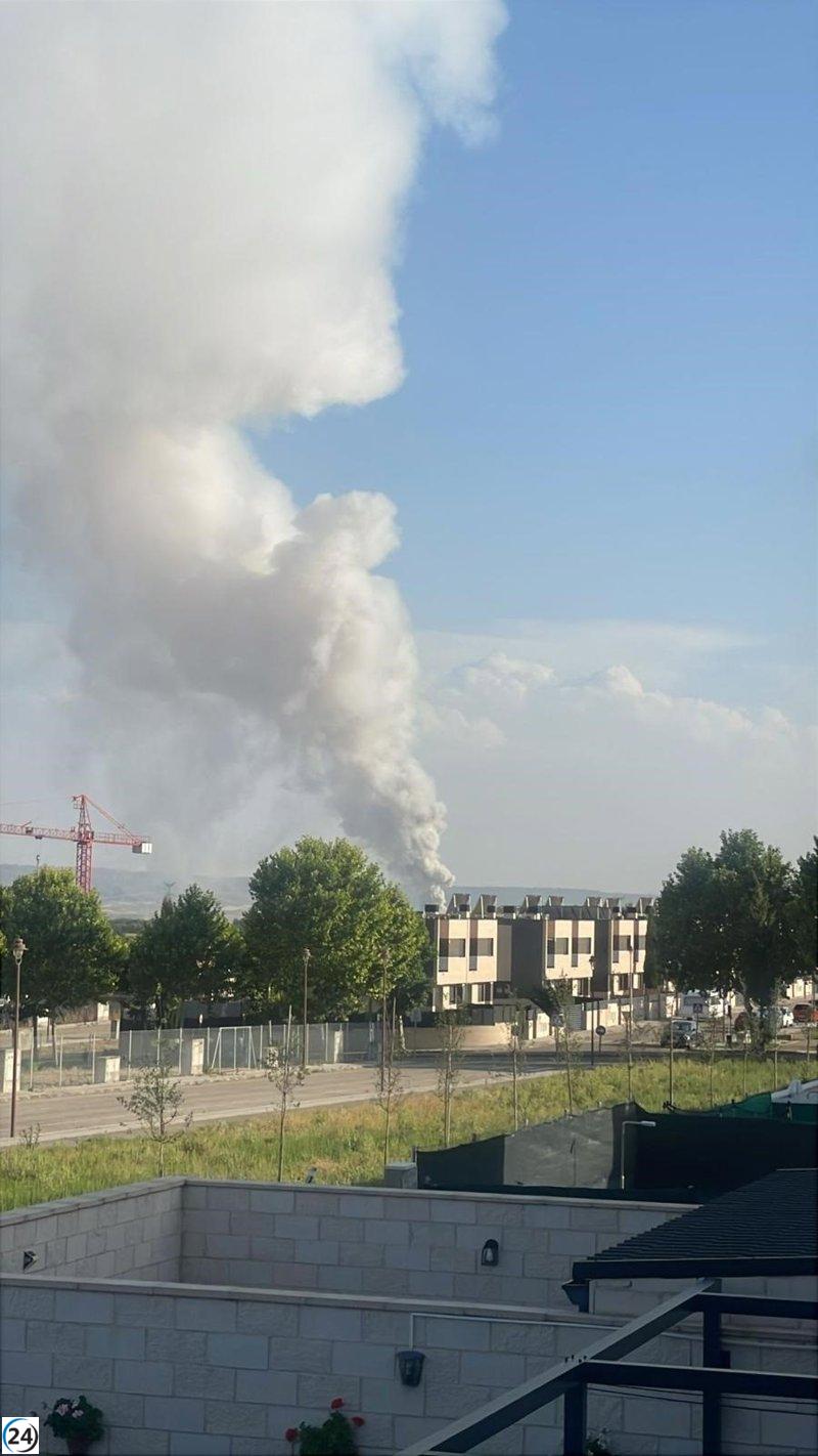 Incendio en fábrica de baterías de litio activa alarmas en Azuqueca de Henares.