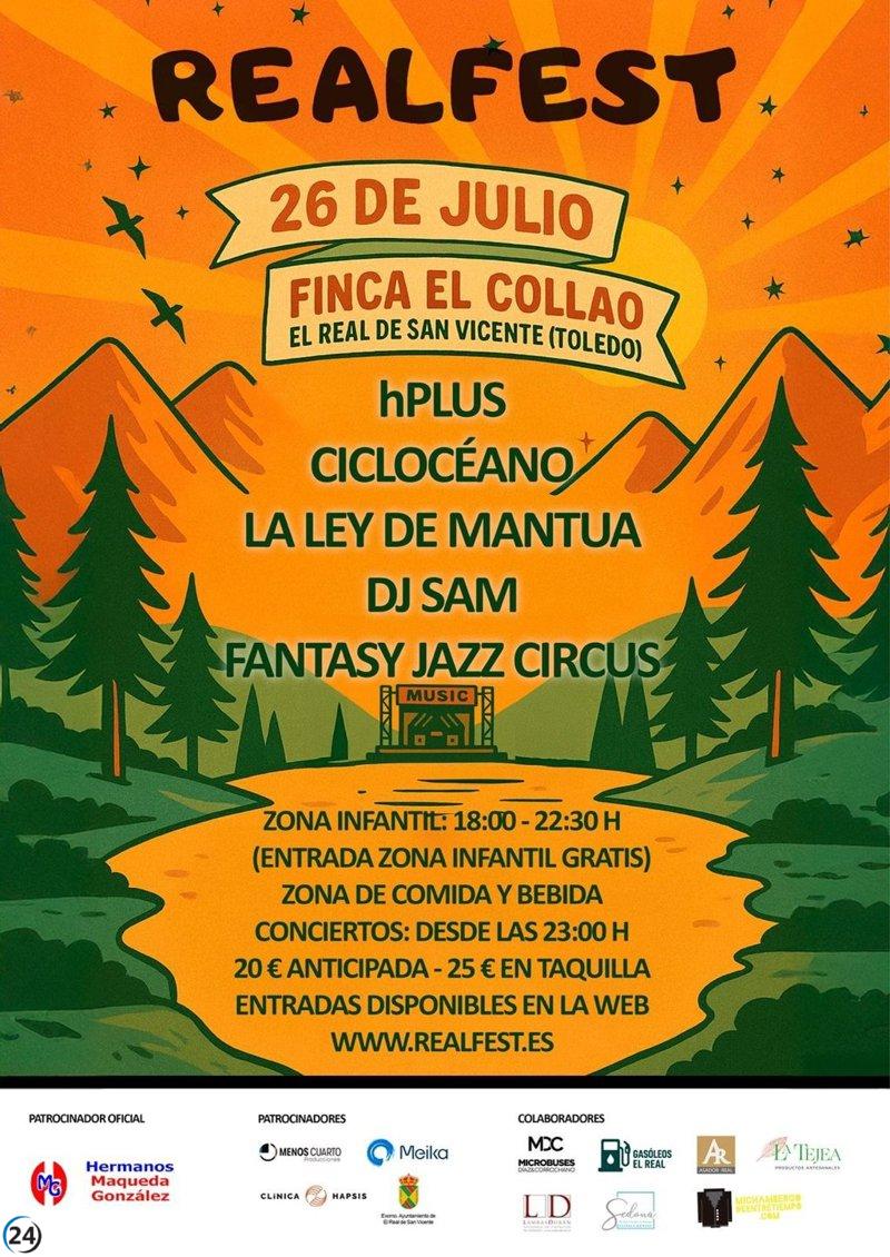 El 26 de julio, Real de San Vicente celebra su primer 'RealFest' con rock para todos.