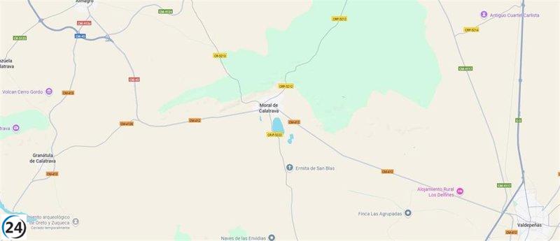 Trabajador lesionado por caída de paca de paja en finca de Moral de Calatrava.