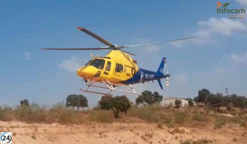 C-LM despliega dos helicópteros B-3 para combatir incendio en Ávila.