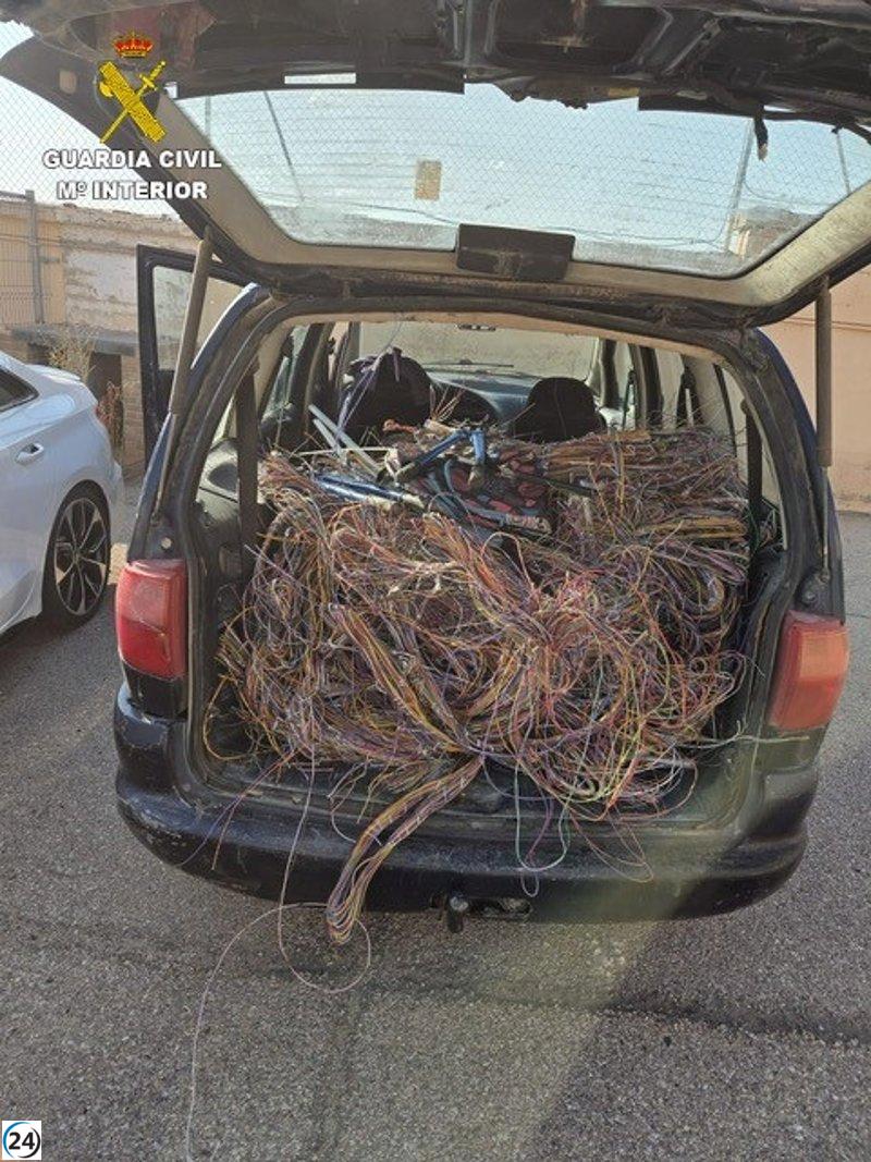 Tres arrestados y uno bajo investigación por robo de cobre en la CM-220 de Cuenca.