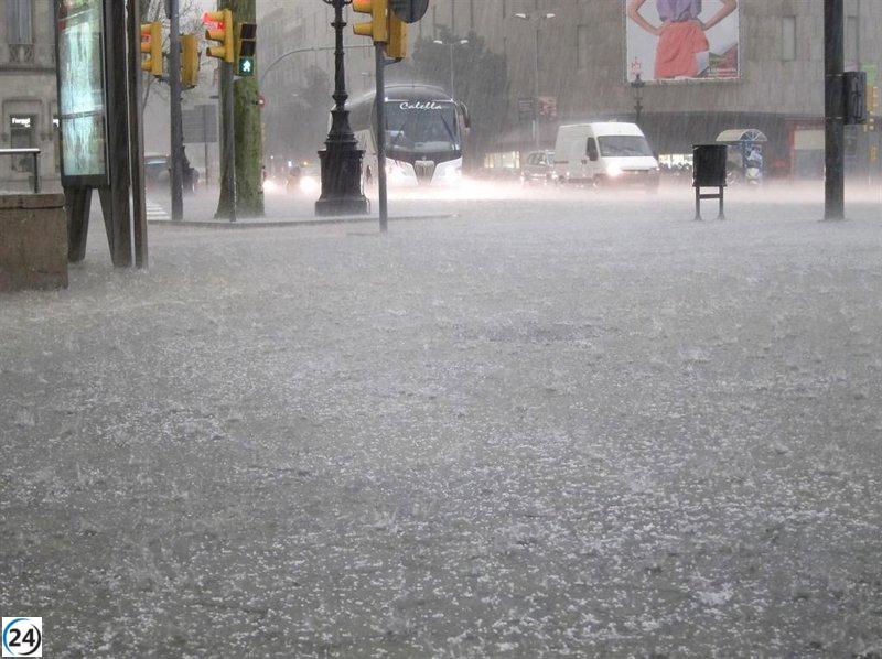 Meteocam en alerta en Castilla-La Mancha por lluvias intensas y tormentas.