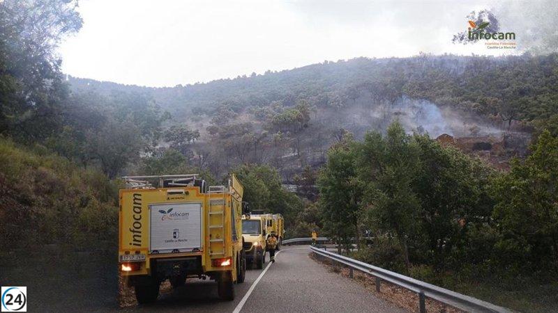 Incendio forestal en Los Navalucillos, ahora controlado y extinguido.