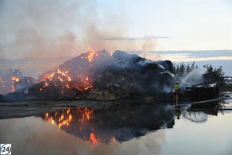 Fuego en Calera y Chozas bajo control gracias a la atención de dos equipos de extinción.