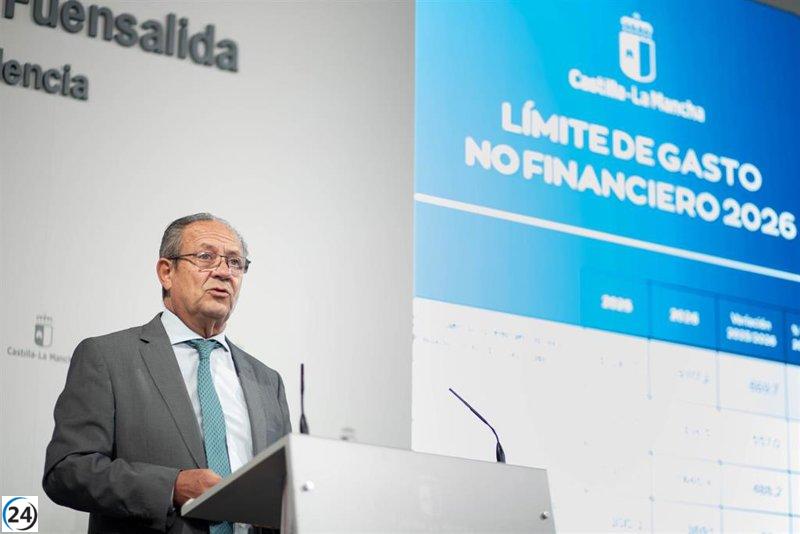 Castilla-La Mancha prevé aumentar su techo de gasto a 9.000 millones de euros para 2026, un incremento del 8,2%.