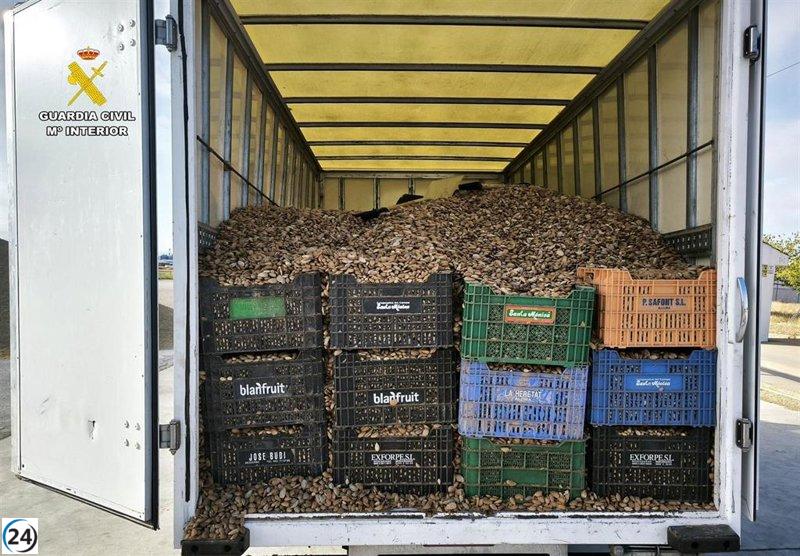 Detenidos en Albacete por el atraco de 5.400 kilos de almendra en Barrax.