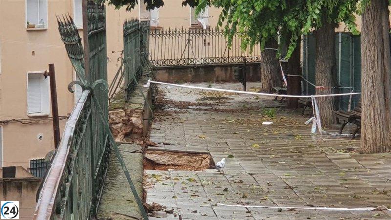 Cuenca solicita con urgencia estabilizar las salas junto al muro de Ramiro de Maeztu.