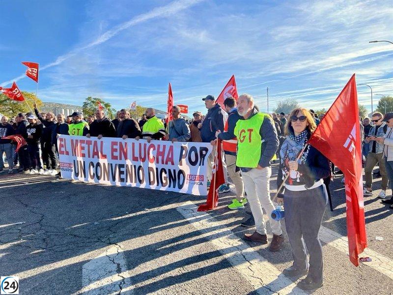 El 95% de trabajadores del metal en Ciudad Real apoyan la huelga, según sindicatos.