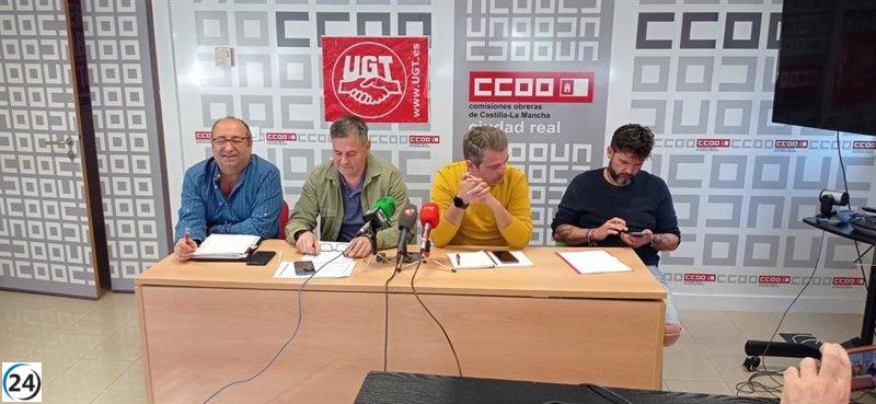 CCOO y UGT amenazan con protestas durante Fenavin si no se cumplen las condiciones laborales acordadas.