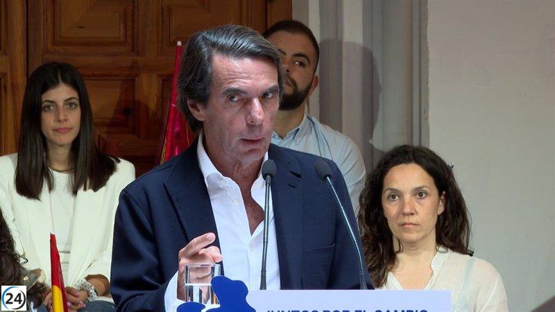 Aznar insta a respaldar al PP para evitar mutación constitucional en España.