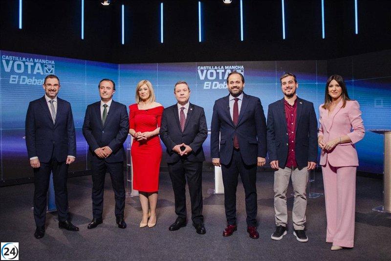 García-Page presume de haber cumplido su programa mientras Núñez lo acusa de mentir en el debate.