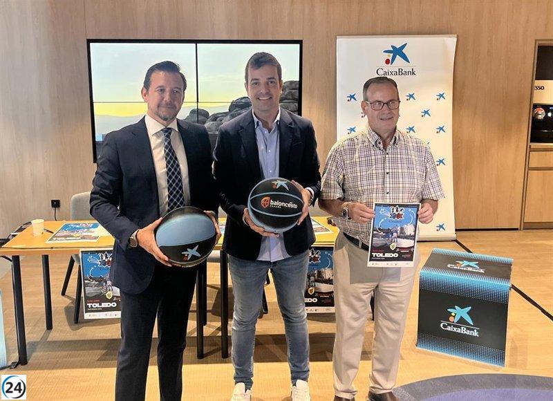 Más de 400 jugadores y 100 equipos compiten en 3x3 de basket de CaixaBank frente a Puerta de Bisagra.