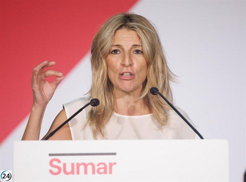 Yolanda Díaz propone recortar jornada laboral, aumentar SMI y gravar más a bancos.