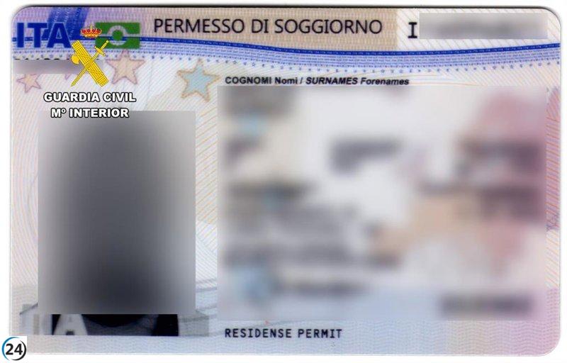 Arrestado individuo en Caudete tras mostrar identificación falsa a la Guardia Civil