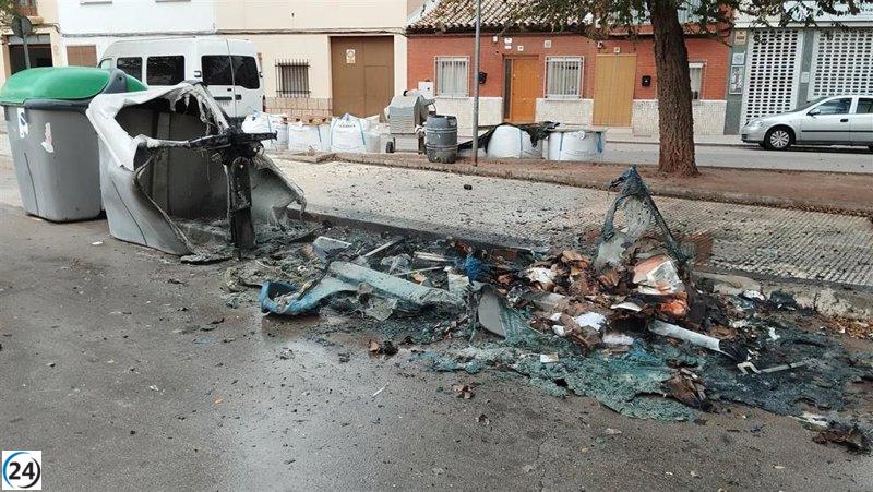 Arrestado responsable de la quema de numerosos contenedores en Alcázar de San Juan